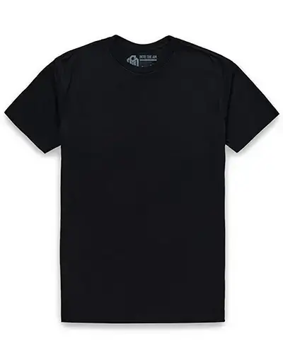 Black Revival Pilates T-shirt with short sleeves and crew neck, displayed on plain background.